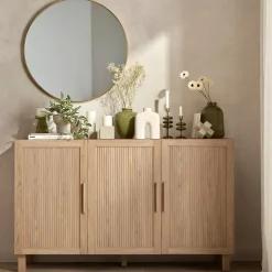 Hot 3 Door Wood Veneer Buffet Furniture Accessories|Buffet Tables & Credenzas