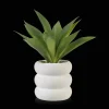 Sale Artificial Cast-Iron Plant in White Speckled Pot Artificial Plants