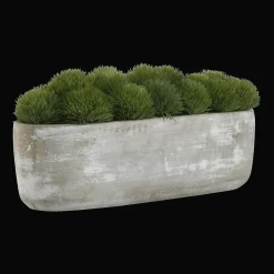 Clearance Artificial Moss in Cement Pot Artificial Plants
