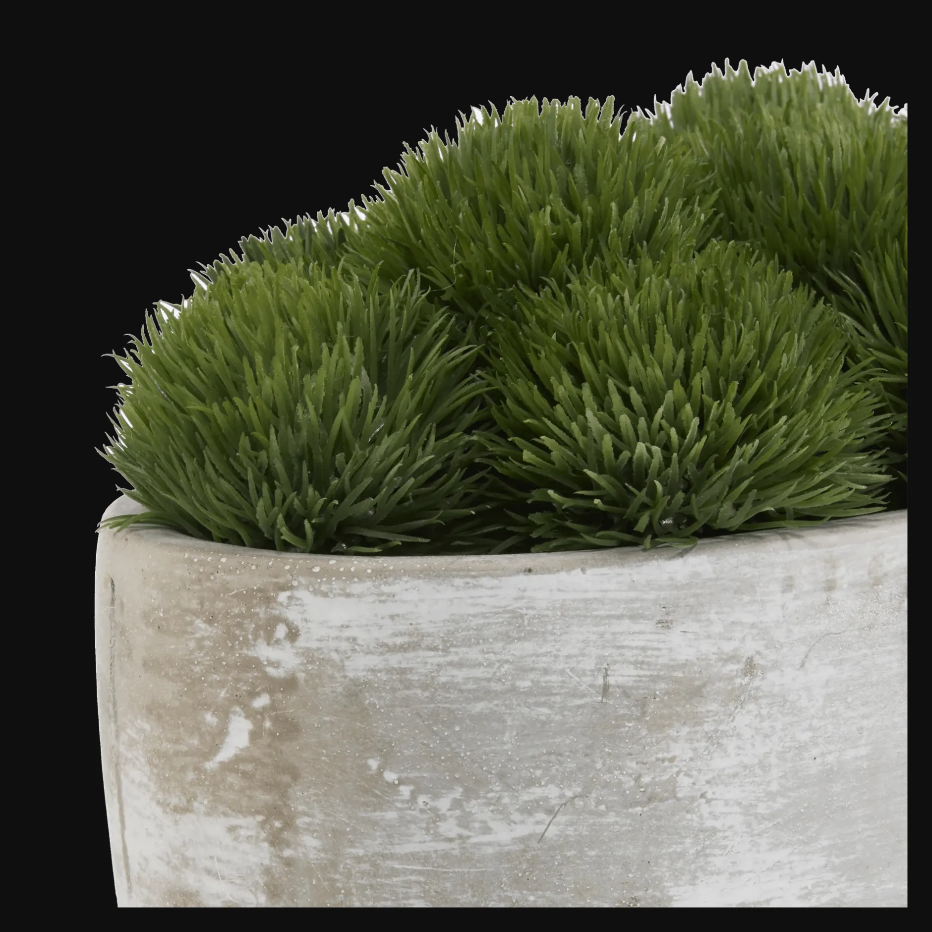 Clearance Artificial Moss in Cement Pot Artificial Plants