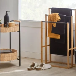 New Bamboo Towel Rack Bathroom Furniture