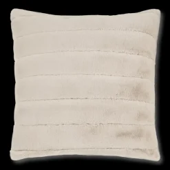 Beige Cougar Faux Fur Throw Pillow Decorative Throw Pillows