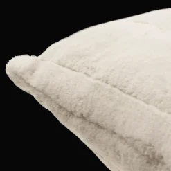 Beige Cougar Faux Fur Throw Pillow Decorative Throw Pillows