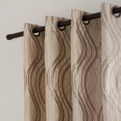 Beige Prato Panel Curtain Sheer Curtains & Window Sheer Panels|Room Darkening & Light Filtering Curtains