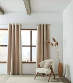 Outlet Beige Tajo Panel Curtain Sheer Curtains & Window Sheer Panels|Room Darkening & Light Filtering Curtains
