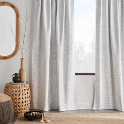Outlet Black And White Dayni Blackout Back-Tab Curtain Sheer Curtains & Window Sheer Panels|Blackout Window Curtains