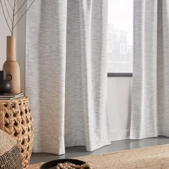 Outlet Black And White Dayni Blackout Back-Tab Curtain Sheer Curtains & Window Sheer Panels|Blackout Window Curtains