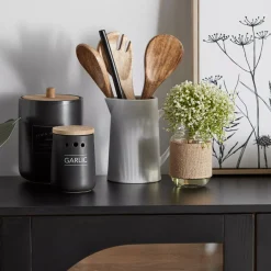 Discount Black Ceramic Garlic Container Dinnerware|Kitchen & Dining Accessories