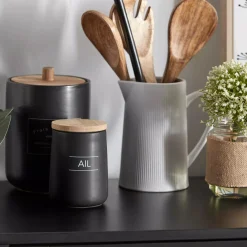 Discount Black Ceramic Garlic Container Dinnerware|Kitchen & Dining Accessories