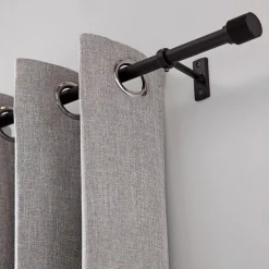 Clearance Black Chelsea Curtain Rod Set - Diameter 16/19 mm Curtain Rods