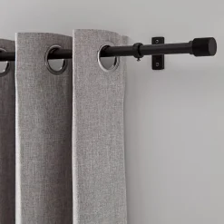 Clearance Black Chelsea Curtain Rod Set - Diameter 16/19 mm Curtain Rods