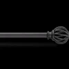 Black Coppola Curtain Rod Set - Diameter 25 mm Curtain Rods
