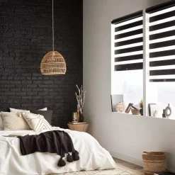 Hot Black Cordless Sheer Shade Window Blinds & Shades