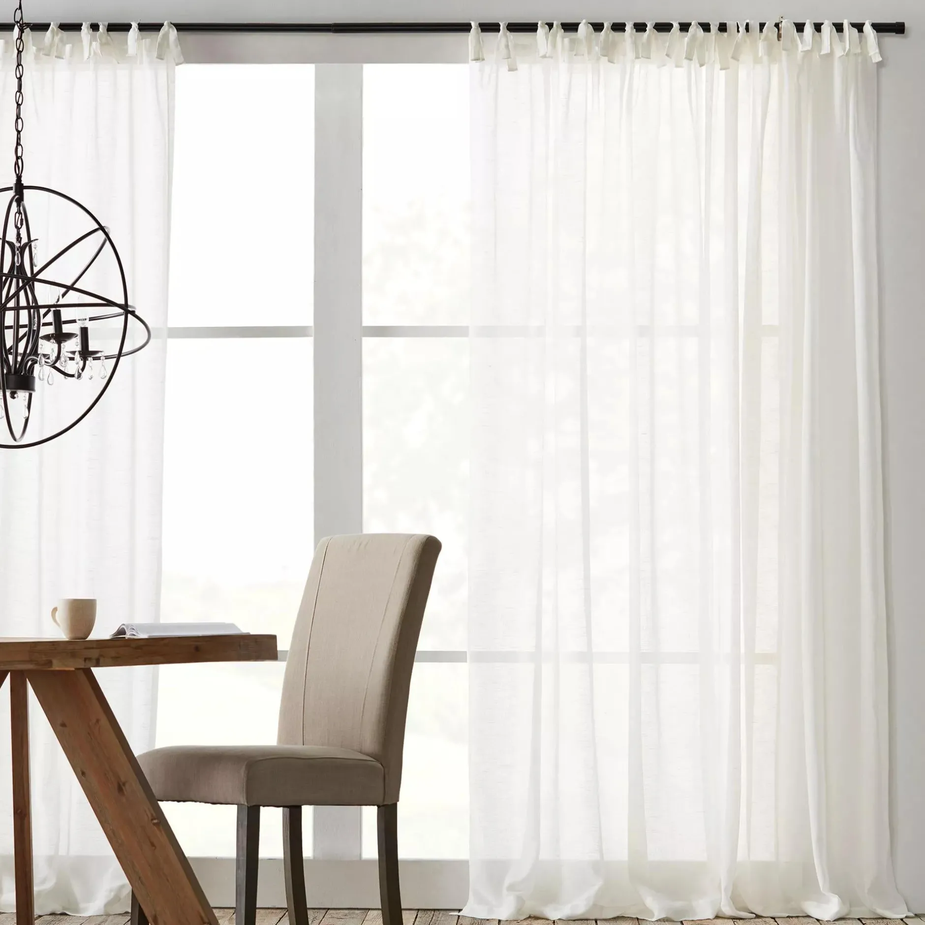 Black Curtain Rod Set - Diameter 16/19 mm Curtain Rods