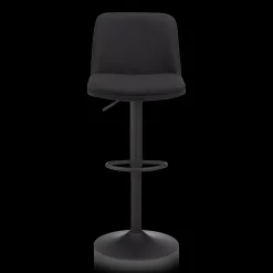 Online Black Fabric and Metal Adjustable Bar Stool Furniture Accessories|Bar & Counter Stools