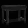 New Black Fabric and Wood Bench Entryway Benches Ottomans And Poufs|Ottomans & Benches
