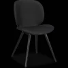 Discount Black Faux Leather and Black Metal Chair Furniture Accessories|Dining Chairs