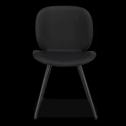 Discount Black Faux Leather and Black Metal Chair Furniture Accessories|Dining Chairs