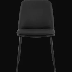 Clearance Black Faux Leather and Metal Dining Chair Furniture Accessories|Dining Chairs