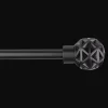 Clearance Black Geometric Curtain Rod Set - Diameter 13/16mm Curtain Rods
