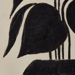 Sale Black Leaf in a Vase Framed Art Oil Paintings