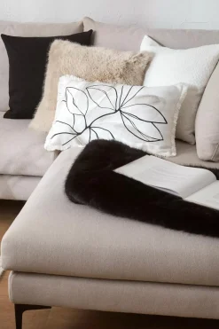 New Black Logan Faux Fur Throw Decorative Throws & Blankets