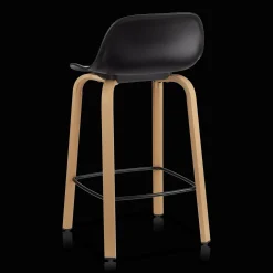 Best Black Plastic and Wood Metal Veneer Counter Stool Furniture Accessories|Bar & Counter Stools