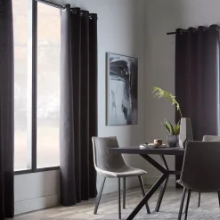New Black Quincy Panel Curtain Sheer Curtains & Window Sheer Panels|Room Darkening & Light Filtering Curtains