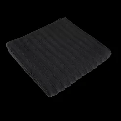 Hot Black Ribbed Bath Towel Bath Towels