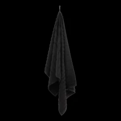 Hot Black Ribbed Bath Towel Bath Towels