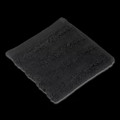 New Black Ribbed Washcloth Bath Towels