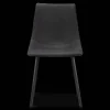Hot Black Textured Faux Leather and Metal Dining Chair Furniture Accessories|Dining Chairs
