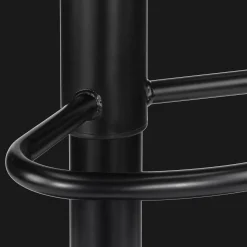 Sale Black Textured Faux Leather & Metal Adjustable Bar Stool Furniture Accessories|Bar & Counter Stools