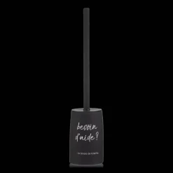 Online Black Toilet Brush With French Typography Bathroom Accessories