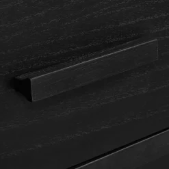 Online Black Veneer 3-Drawer Console Furniture Accessories|Consoles