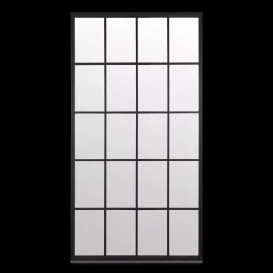 Discount Black Windowpane Mirror Mirrors