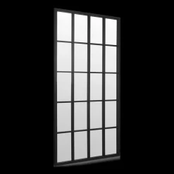 Discount Black Windowpane Mirror Mirrors