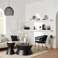 Discount Black Wood Raised Tray Home Decorative Items & Objects