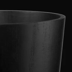 Black Wood Waste Bin Storage Baskets & Hampers|Storage & Baskets