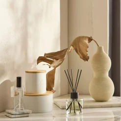 Outlet Green Tea Candle with Wooden Lid Candles & Candle Stick Holders