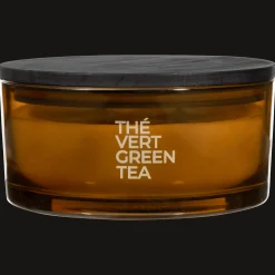 New Green Tea Candle with Wooden Lid Candles & Candle Stick Holders