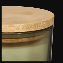 Discount Green Tea Candle with Wooden Lid Candles & Candle Stick Holders