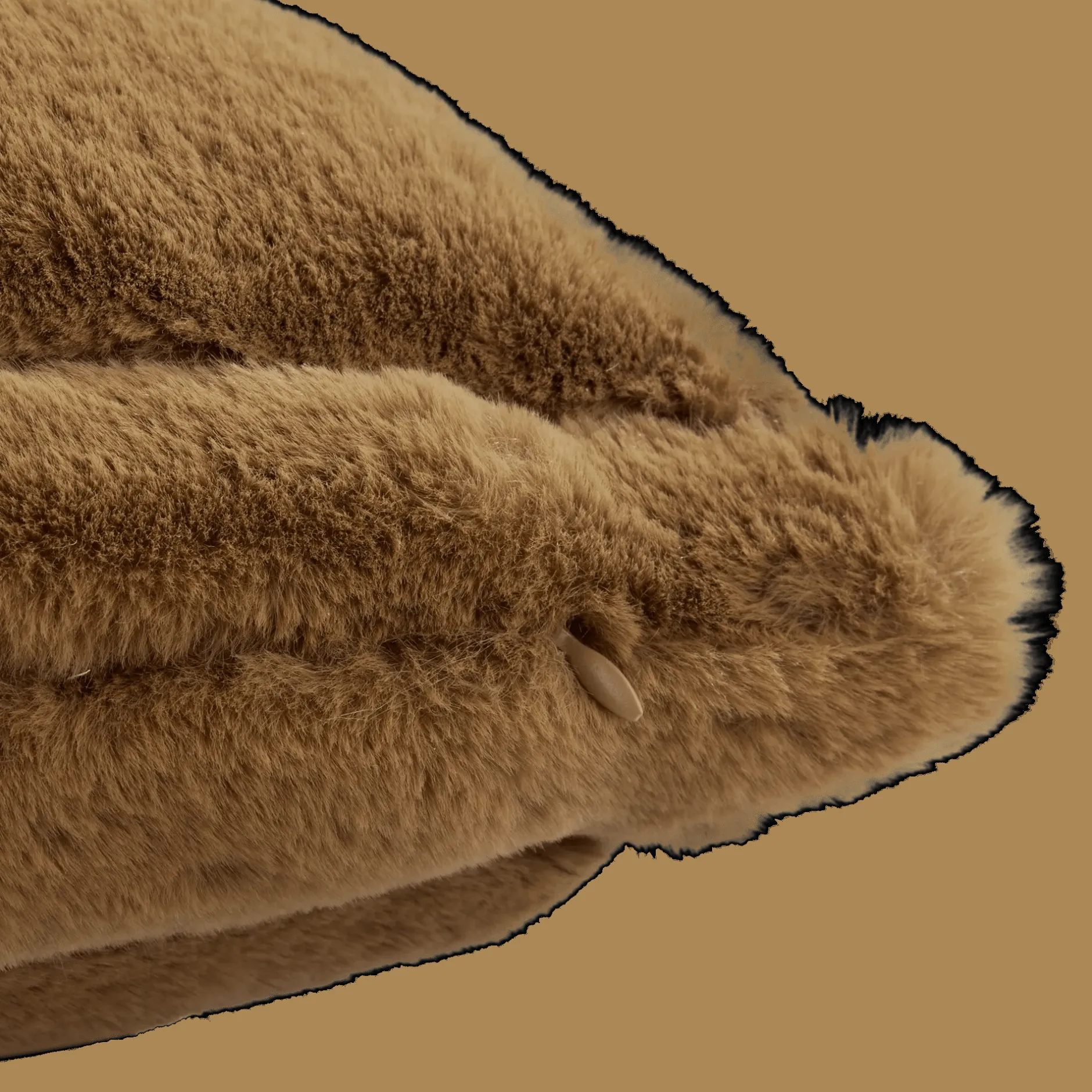 Outlet Brown Cougar Faux Fur Throw Pillow Decorative Throw Pillows