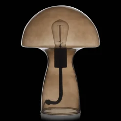 Hot Brown Glass Mushroom Table Lamp Table Lamps