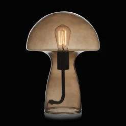 Hot Brown Glass Mushroom Table Lamp Table Lamps