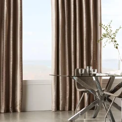 Clearance Brown Straker Blackout Curtain Sheer Curtains & Window Sheer Panels|Blackout Window Curtains