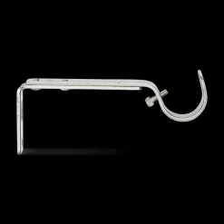 Brushed Nickel Brackets Curtain Rod Set Accessories|Curtain Rods