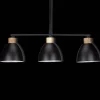 Sale 3-Bulb Metal and Wood Ceiling Lamp Ceiling Lamps