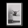 Outlet Bull in Bathtub Printed Framed Art Printed & Photography Wall Art Canvases