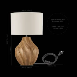 Discount Carved Wood Table Lamp Table Lamps